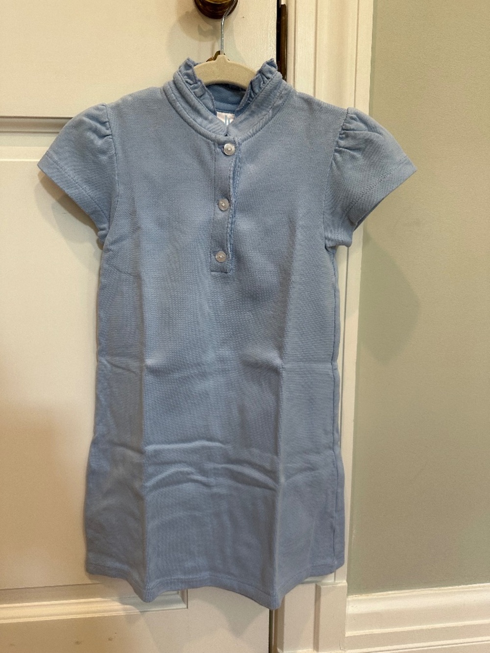 Little English Girls Light Blue Ruffle Collar Dress Size 4